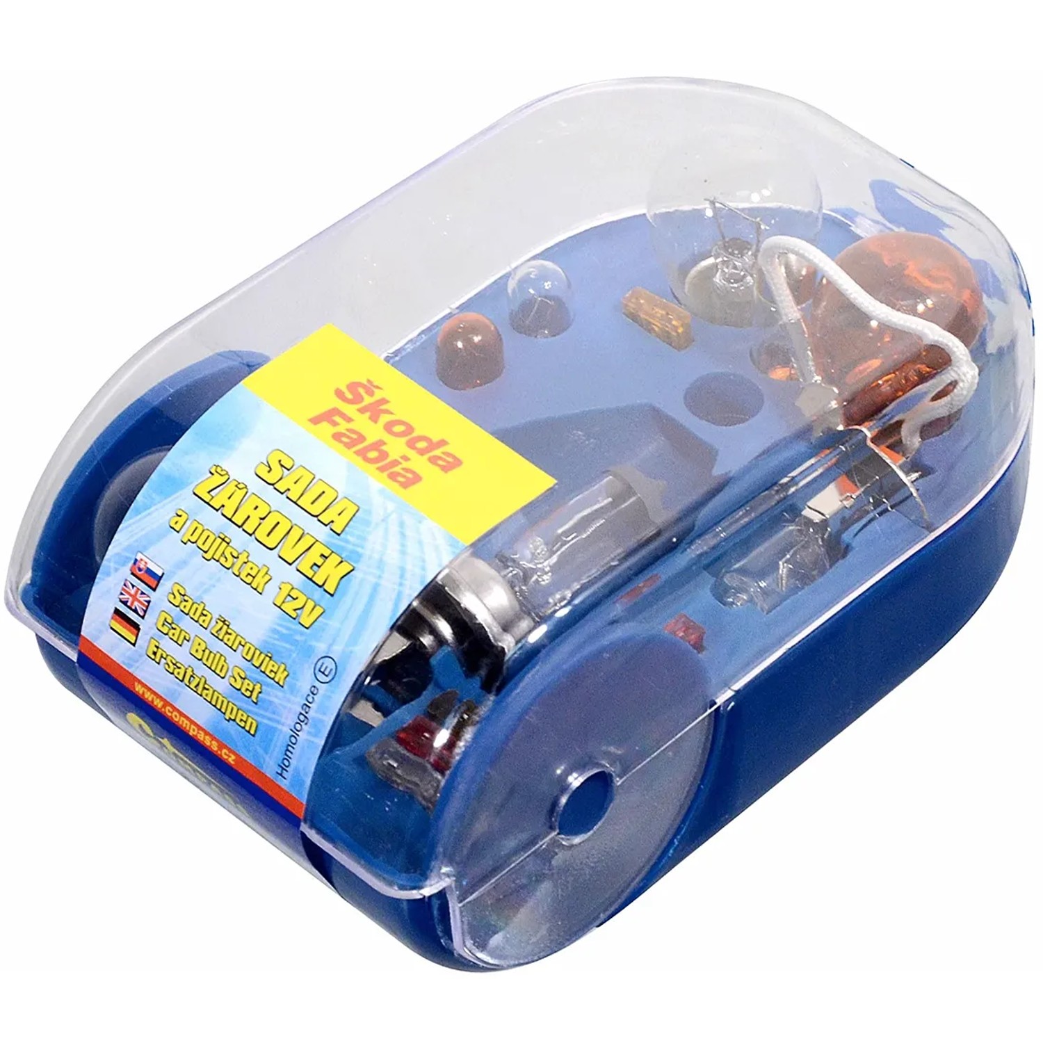 E-shop COMPASS Autožiarovky 12 V servisný box Fabia I