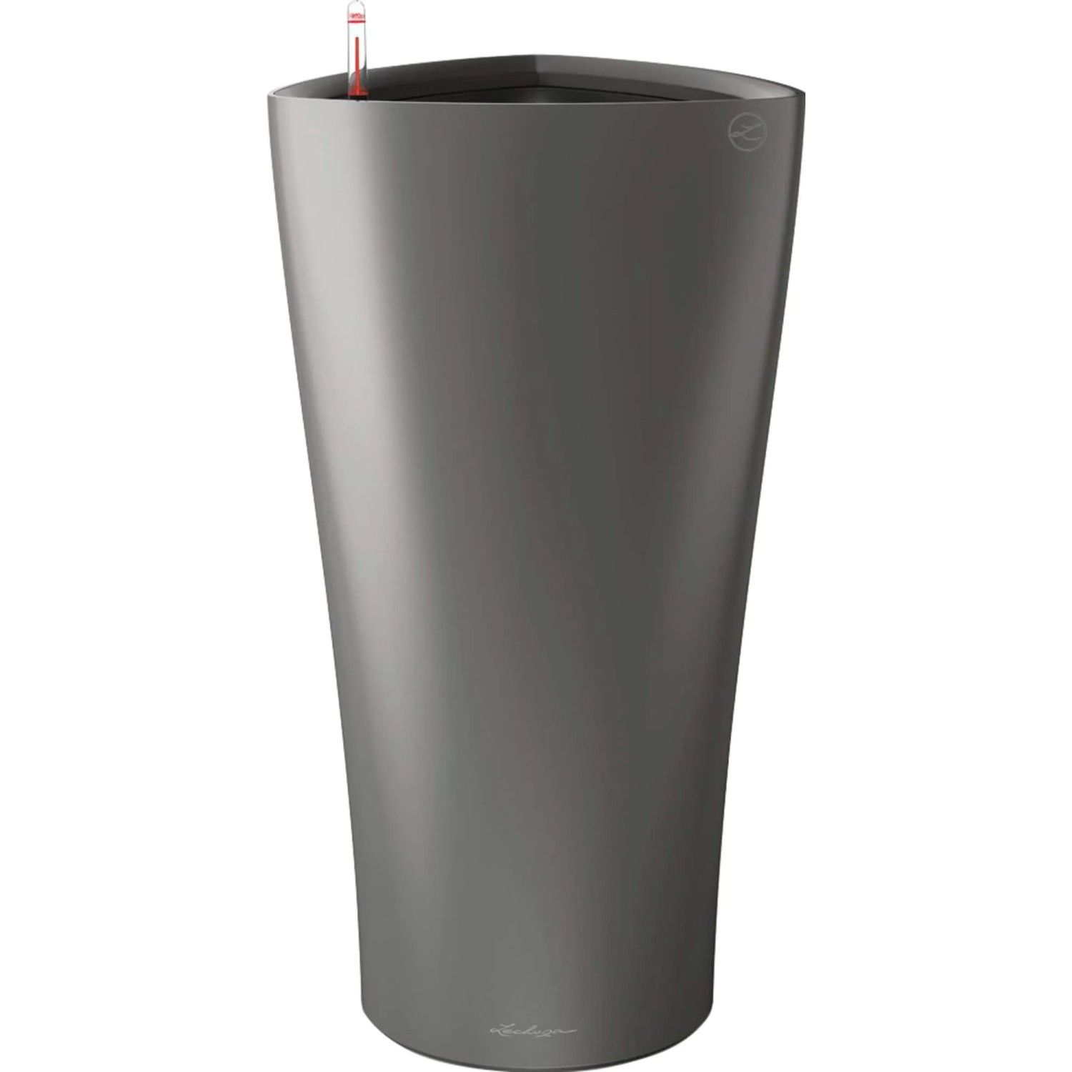 E-shop Lechuza Kvetináč Delta Premium 30, antracitová metalická, pr. 30 x 56 cm