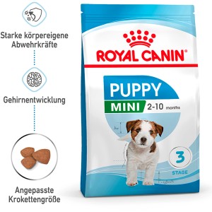 Royal Canin Mini Puppy suché krmivo 2kg pre šteňatá malých plemien. Podporuje imunitu a trávenie.