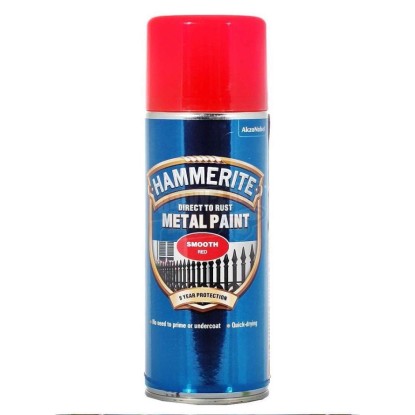 Hammerite Priamo na hrdzu farba na železné kovy v spreji hladká červená 400 ml