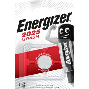 Lítiová gombíková batéria Energizer CR2025 3V v blistri, detská poistka.