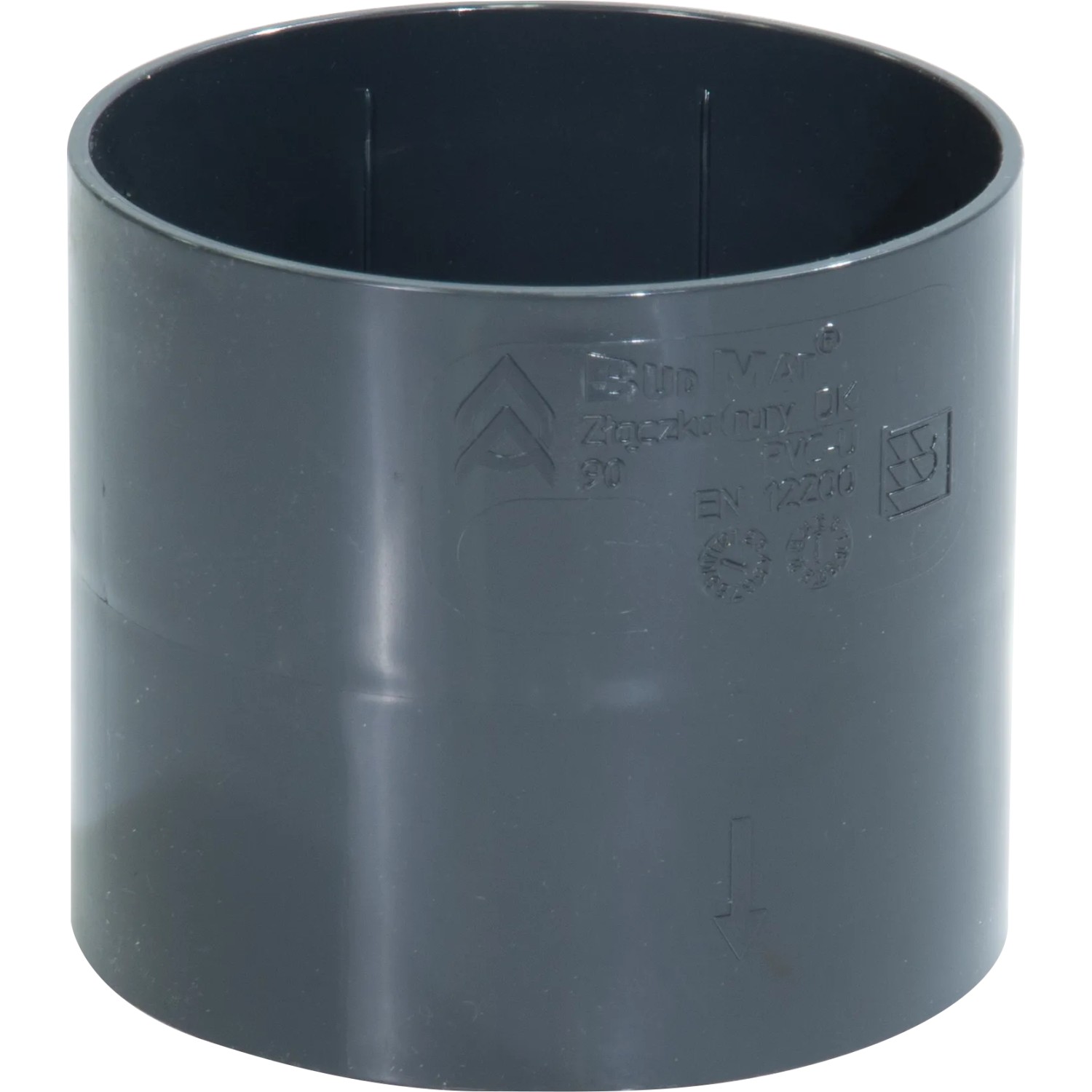 E-shop Budmat Spojka žľabovej rúry dvojhrdlová ProAqua 75/63 mm, antracitová