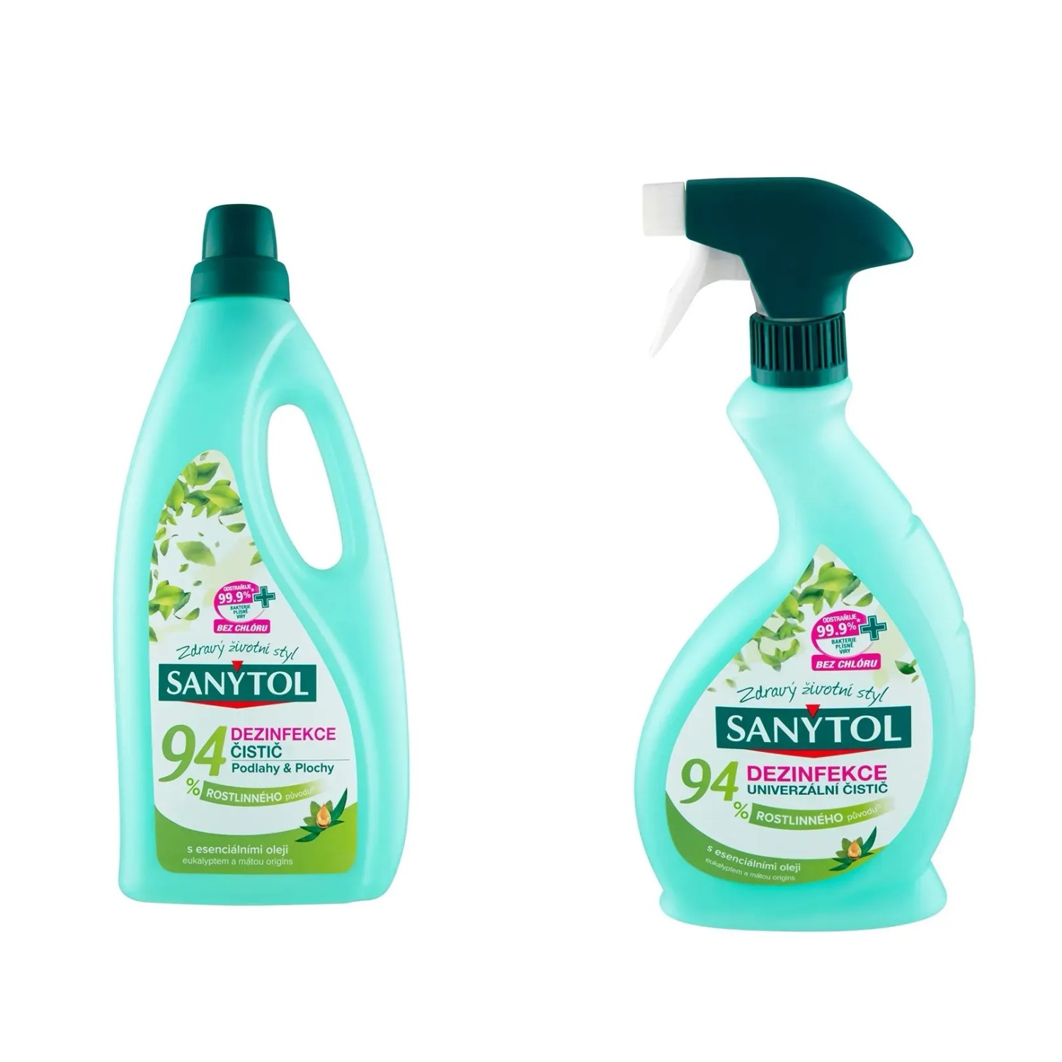 E-shop Sanytol Duopack Čistič 94% SPREJ 500 ml + PODLAHA 1 l