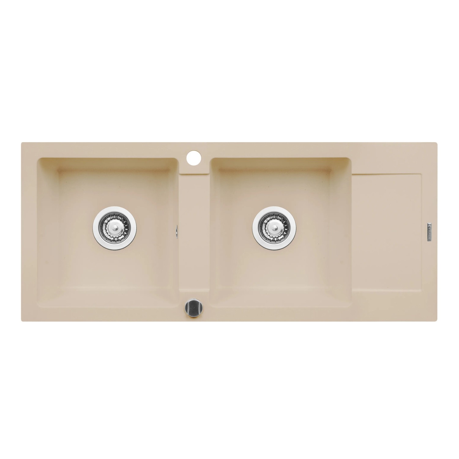 E-shop Pyramis Granitový drez s odkvapkávačom Mido 2B 1D, sand beige, 116 x 50 cm