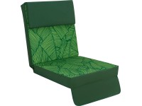 Podsedák pre 4-miestnu hollywoodsku hojdačku Talca, zelená/vzor listov, 1 ks