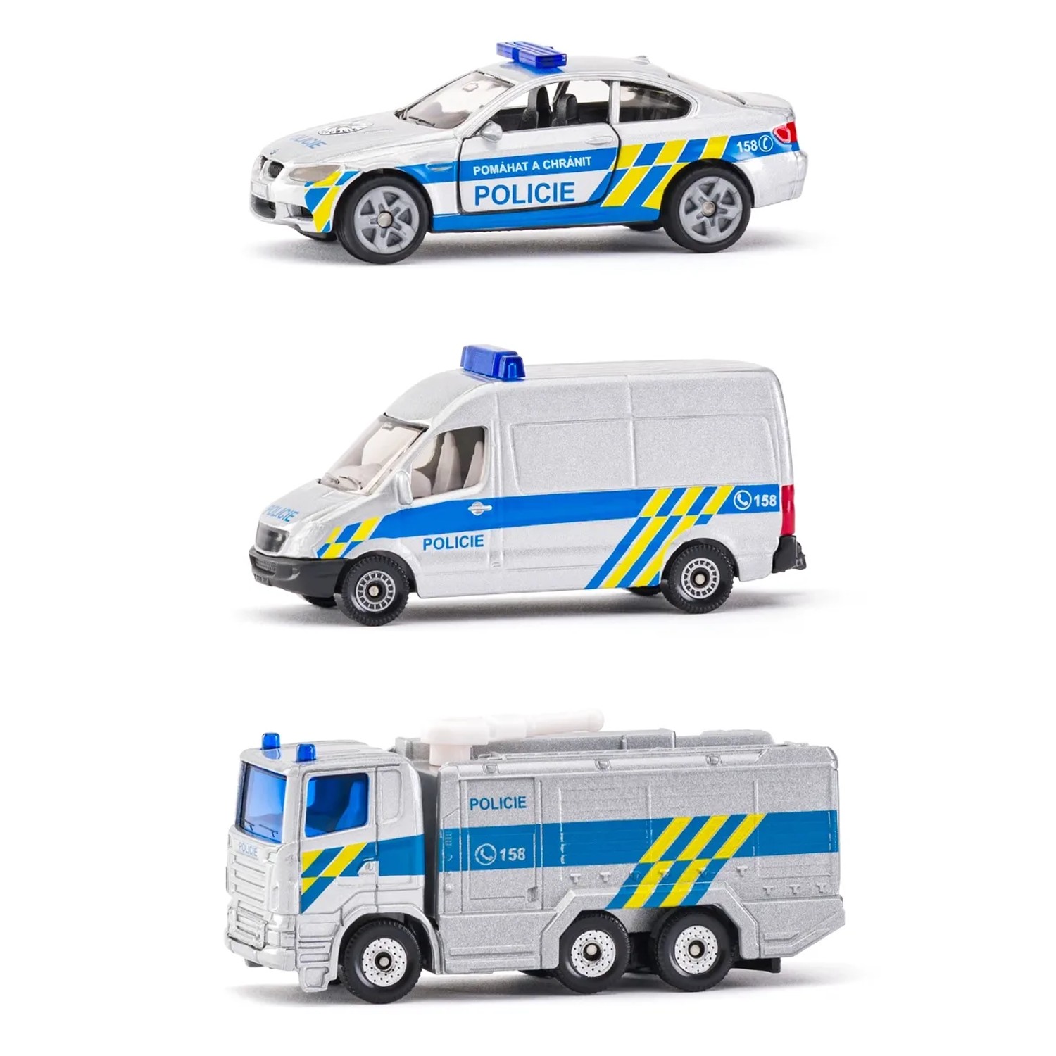 E-shop SIKU Kovový model Set policajná sada 3 áut - česká verzia