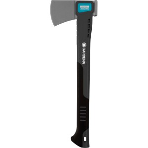 Gardena Universalaxt 1000 A, dĺžka 45 cm, so sivou hlavou a ergonomickou čiernou rukoväťou.