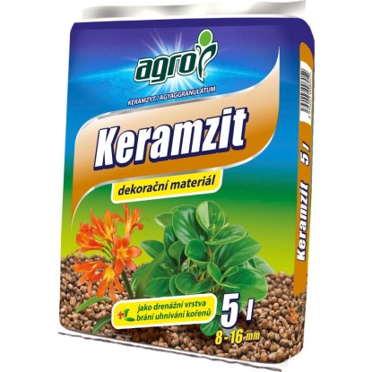 AGRO Umelé kamenivo keramzit 8 mm - 16 mm 5 l