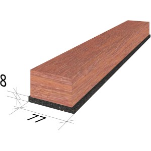 GS terasová gumová podložka na rolke (8x77x2300mm) pod terasovou doskou pre izoláciu a ochranu.