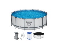 Bestway Bazén Steel Pro Max Frame Set (EÚ) s čerp., sv.sivá, pr. 427 x 122 cm