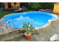 Súprava s bazénom Classic a oceľovým plášťom, 525 cm x 320 cm x 120 cm