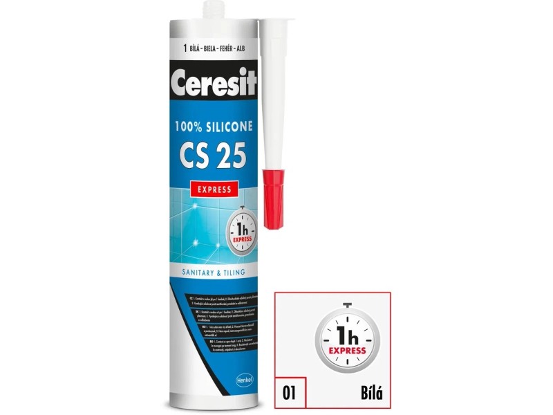 CERESIT CS 25 Sanitárny silikón Express biely 280 ml nakúpiť v OBI