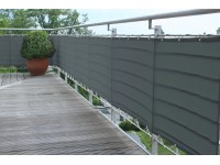 Peddy Shield Tieniaca plachta na balkónové zábradlie, antracitová, 75 x 500 cm