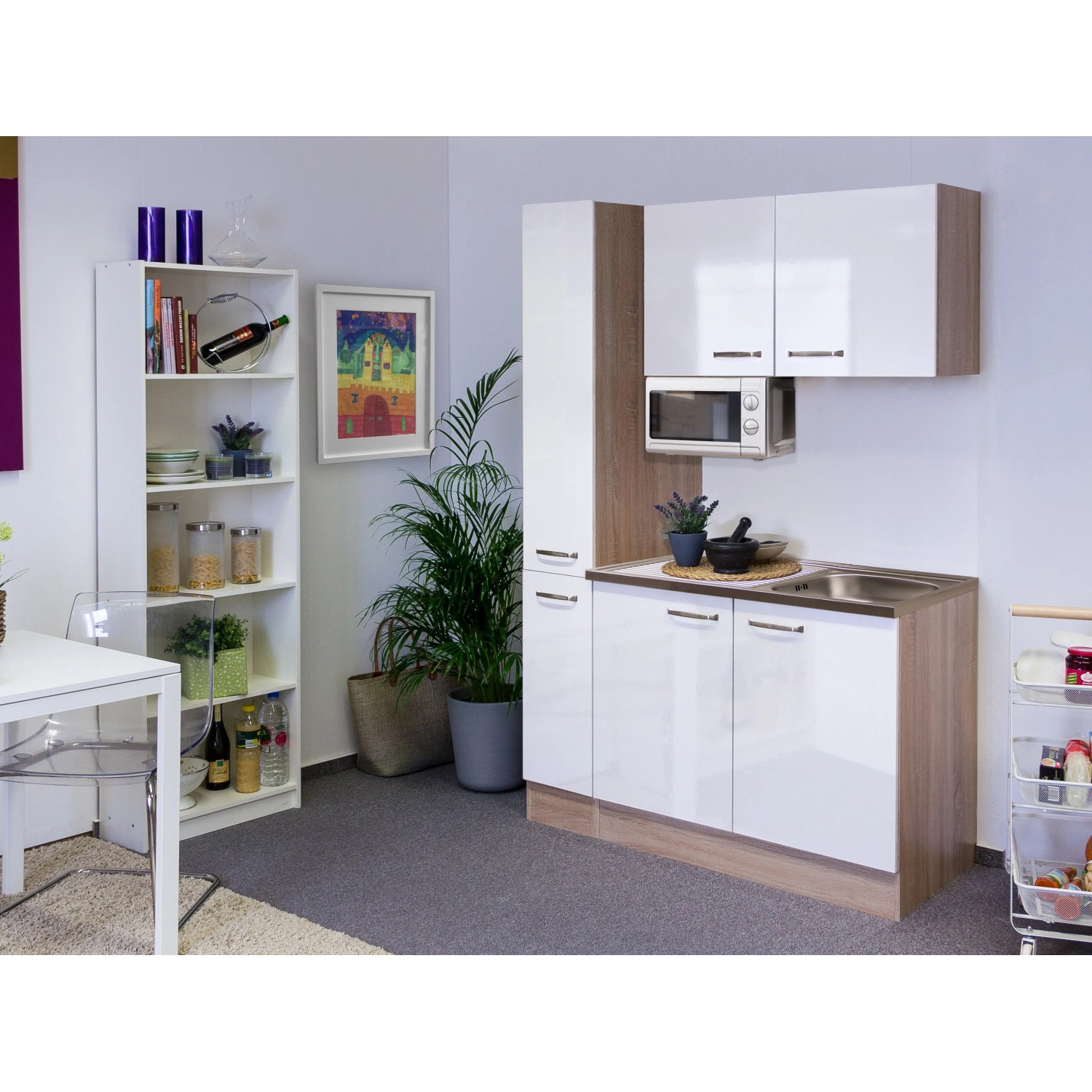 E-shop Flex-Well Kuchyňa Valero 130 cm/typ 1 - mikrovlnka