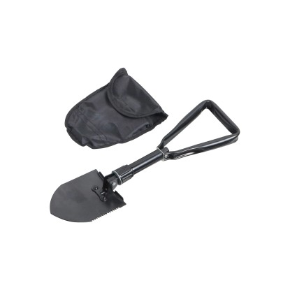 LUX Klasická skladacia lopata z uhlíkovej ocele (46 cm) s taškou. Ideálne pre kempovanie a záhradu.