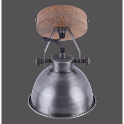 Just Light. Nástenné/Stropné sviet. Samia 1-bod., strieborná, 16,5 x 15 cm