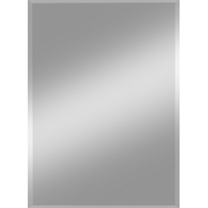 Obdĺžnikové zrkadlo Gennil so skosenými hranami, 40x60 cm, striebornej farby, s obvodovým skosením.