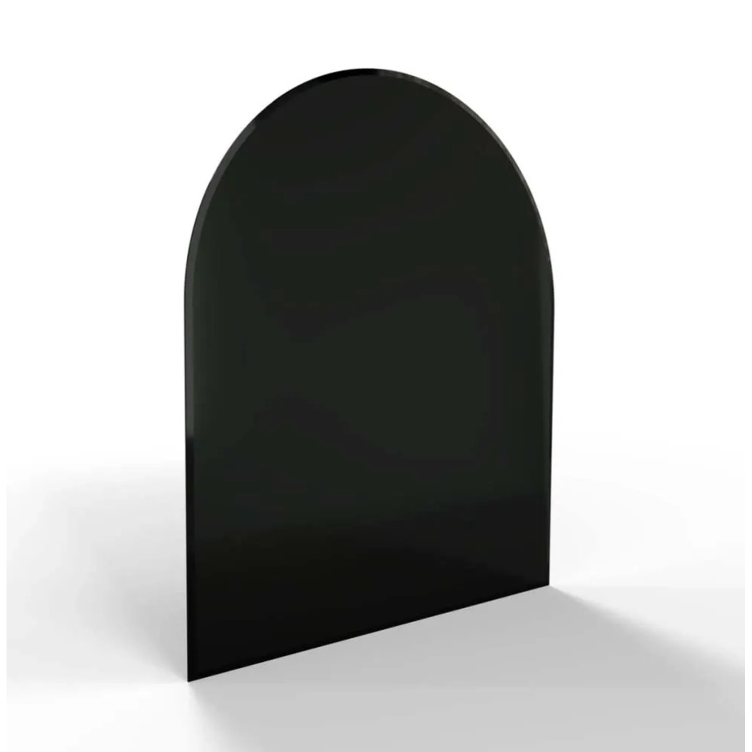 E-shop HS Flamingo Sklo pod kachle oblúk R500, čierne, 1000 x 1200 x 6 mm