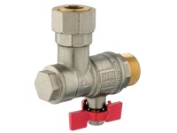 Ferro Rohový guľový kohút KFMFZZ2SGK s filtrom a spätnou klapkou, 3/4