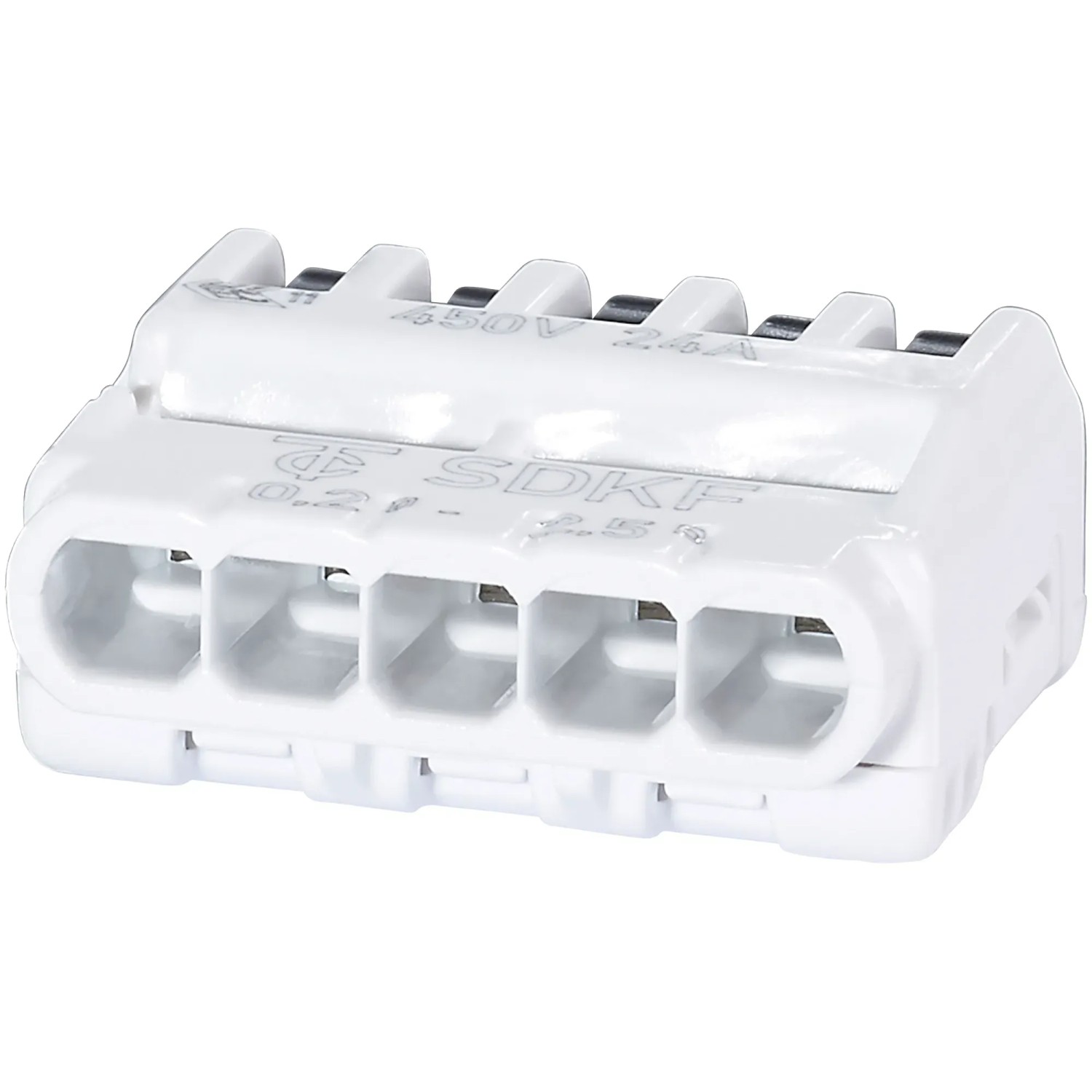 E-shop OBI Páčková svorka 5-pólová priemer 0,2 mm - 2,5 mm, 10 ks