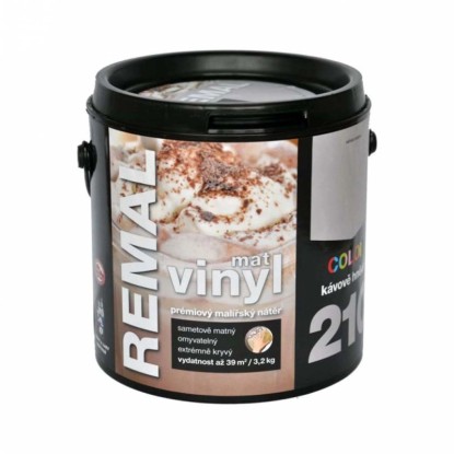 REMAL Vinyl COLOR Mat Prémiový maliarsky náter 210 kávovo hnedá 3,2 kg