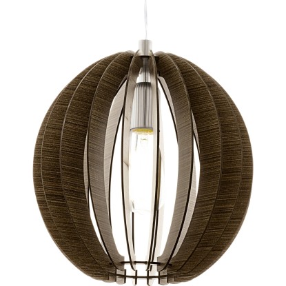 Závesné svietidlo Cossano hnedé priemer 30