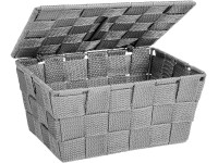 Wenko Kúpeľňový kôš Adria s vekom sivý