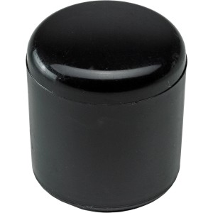 Čierna plastová koncovka Hettich pre okrúhle rúrky Ø 16 mm (sada 4 kusov).