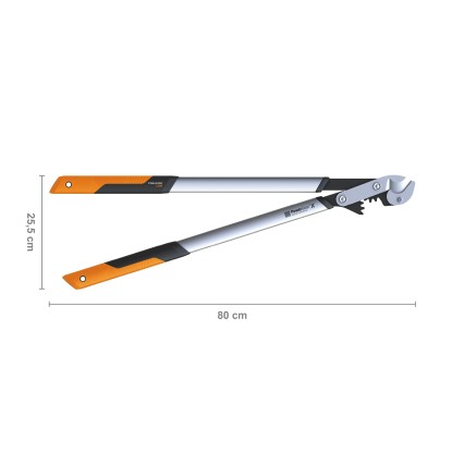 Fiskars PowerGear LX99-L kovadlinkové pákové nožnice na konáre, 80 cm, na suché drevo do priemeru 55 mm.