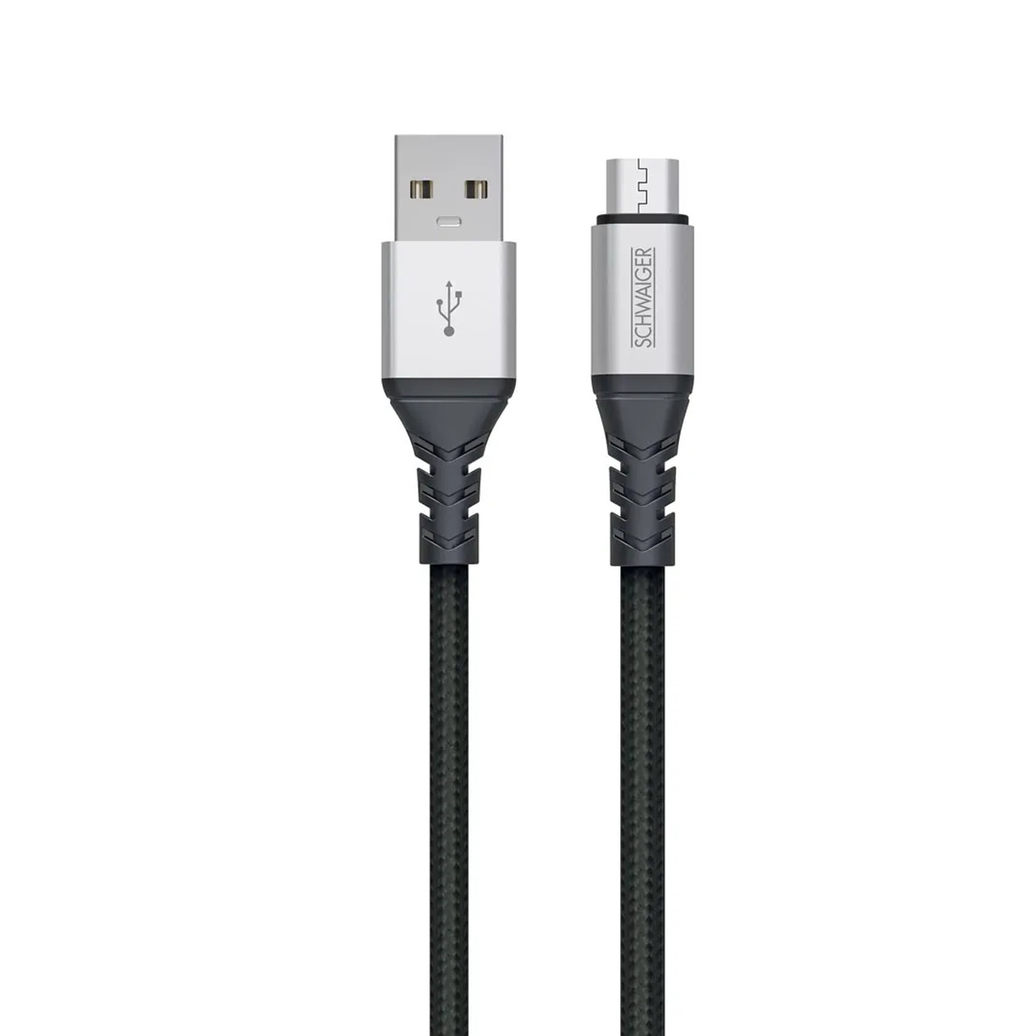 E-shop Schwaiger Nezničiteľný synchronizačný a nabíjací kábel USB-A/Micro USB, 1,2 m