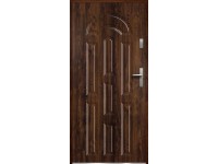 O.K. Doors Vonkajšie oceľové vchodové dvere AZZURO, tmavý orech, 90 Ľ