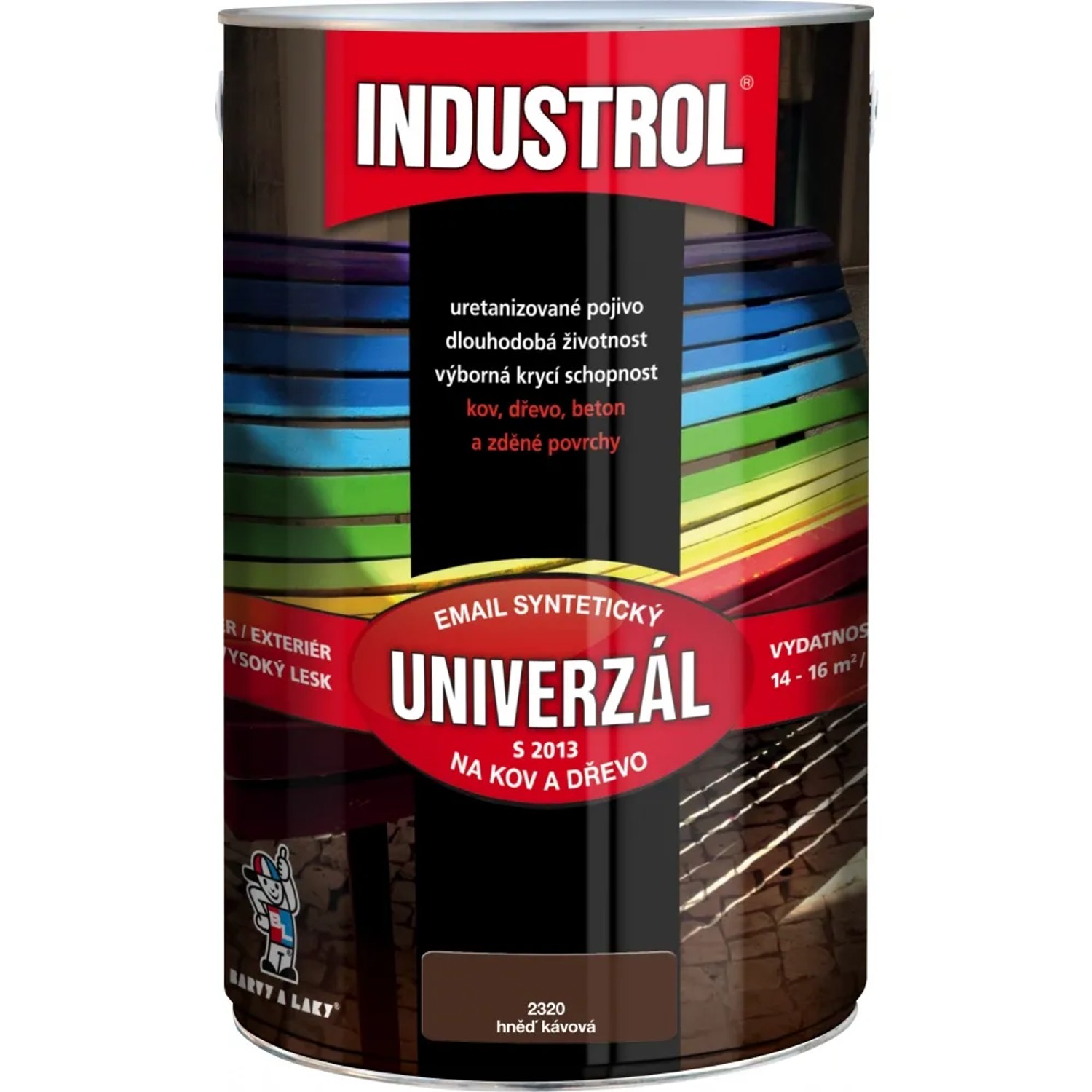 E-shop INDUSTROL Email na kov a drevo S2013 UNIVERZÁL 2320 kávovo hnedá 4 l