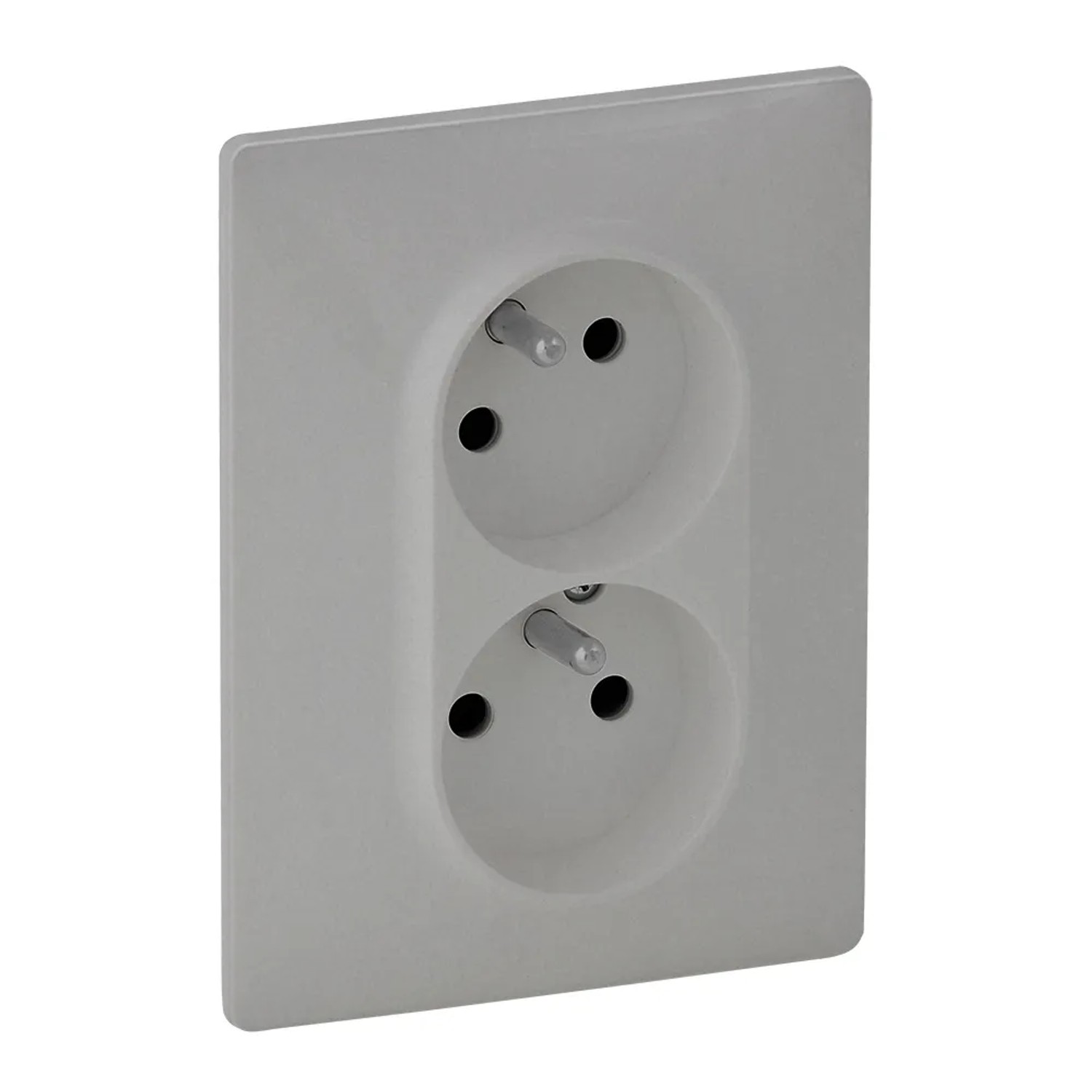 E-shop Legrand Dvojzásuvka Valena Life 2x2P + T, 16 A - 250 V, hliníková