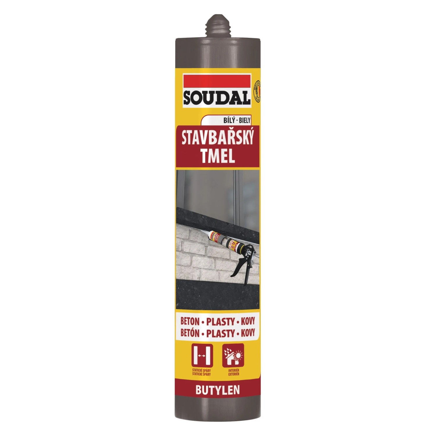 E-shop SOUDAL Stavbársky tmel 280ml biely