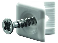 Hettich Nábytkový držiak chrbtového panelu, biely, 10 ks, 14 x 10 x 10 mm