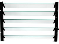 Vitavia Lamelové nástenné okno čierne s ESG 3 mm 61 cm x 45 cm
