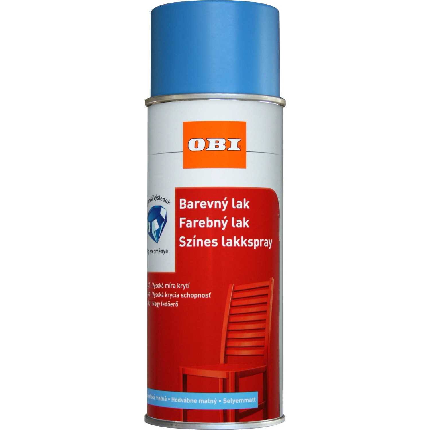 E-shop OBI Lak v spreji hodvábne matný RAL 5012 svetlo modrá 400 ml