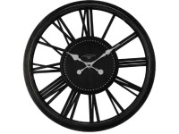 Koopman Nástenné hodiny s rímskymi číslicami, čierna, pr. 50 cm