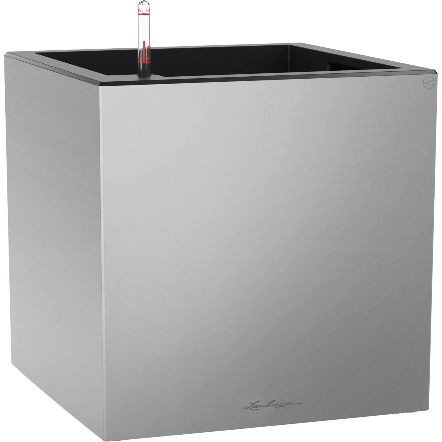 E-shop Lechuza Kvetináč Canto Premium 40 Low, strieborná metalická, 40 x 40 x 40 cm