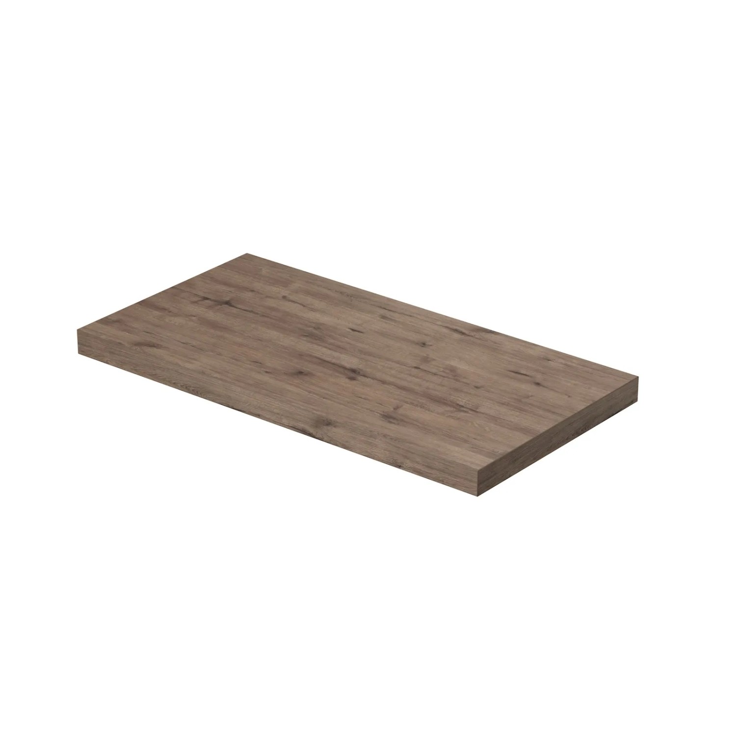 E-shop INTEDOOR Umývadlová doska BEE bez výrezu, š. 100 cm, dub Wellington