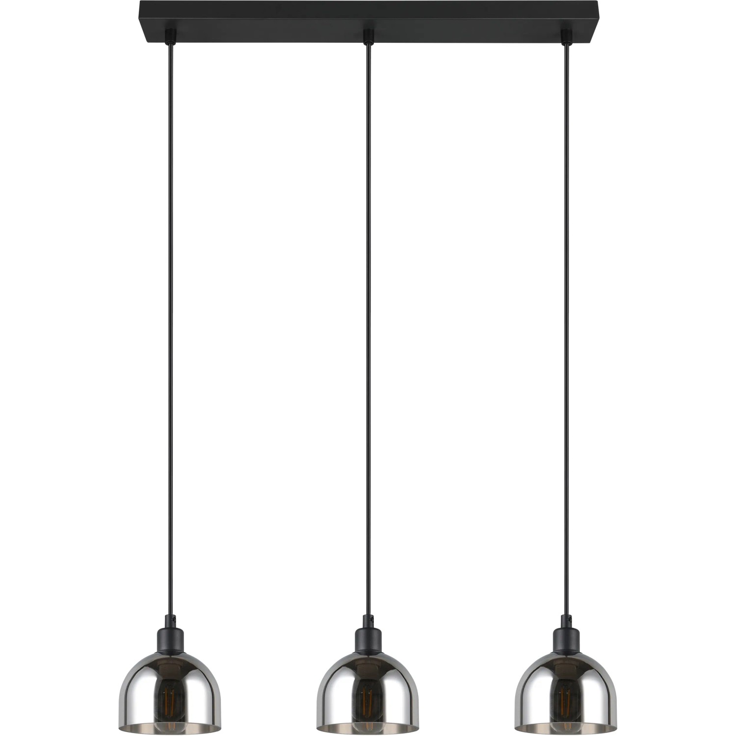 E-shop Reality Závesné svietidlo Molly, matná čierna, 60 x 150 x 12 cm