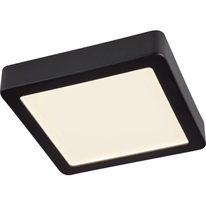 Stropné svietidlo LED hranaté čierne 16 cm