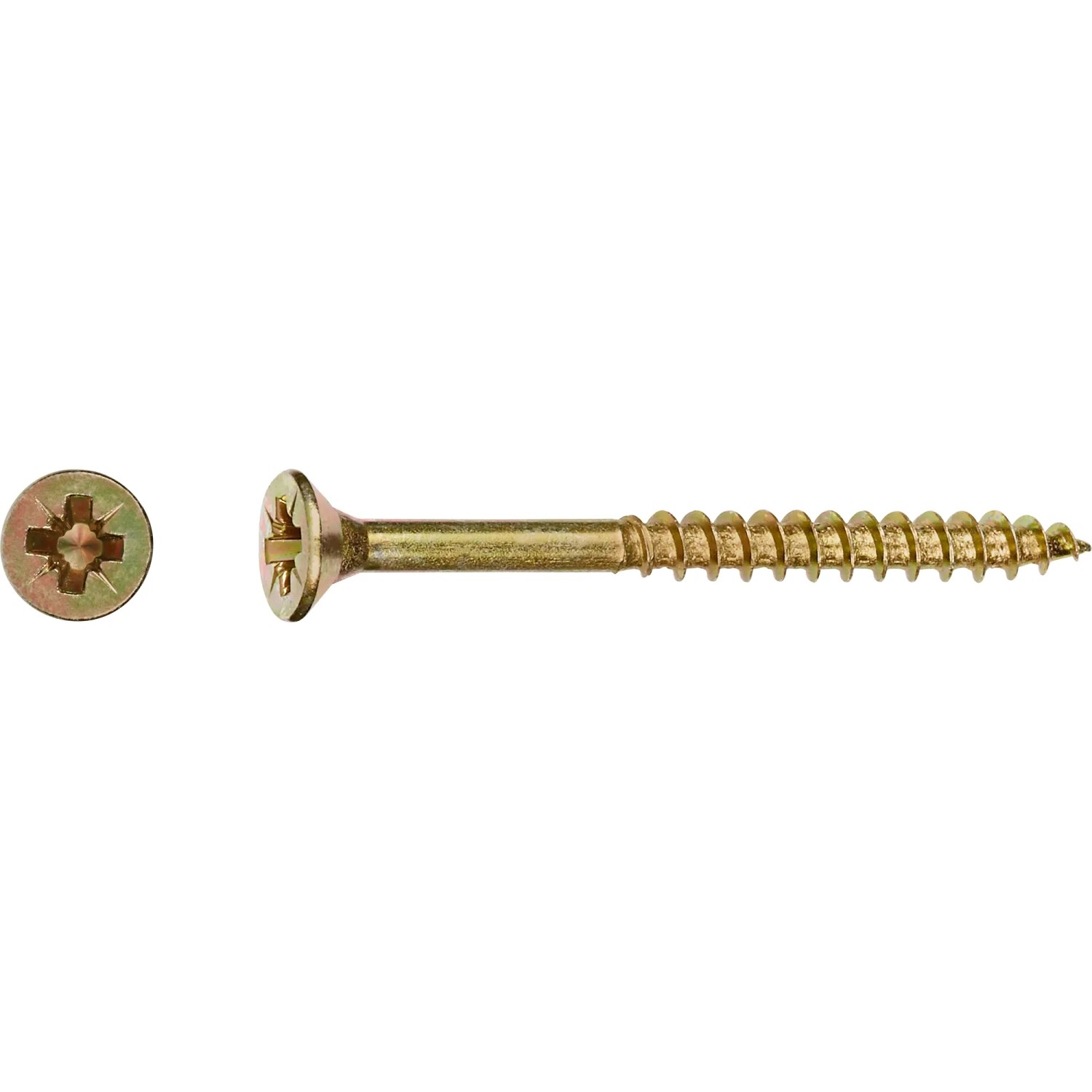 E-shop Uni skrutky so zápustnou hlavou PZ2 čiastočný závit žlto pozink. 4x40 mm, 1000ks