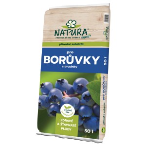 Vrece zeminy Natura pre čučoriedky a brusnice, 50 l. Špeciálna zemina pre zdravé rastliny.