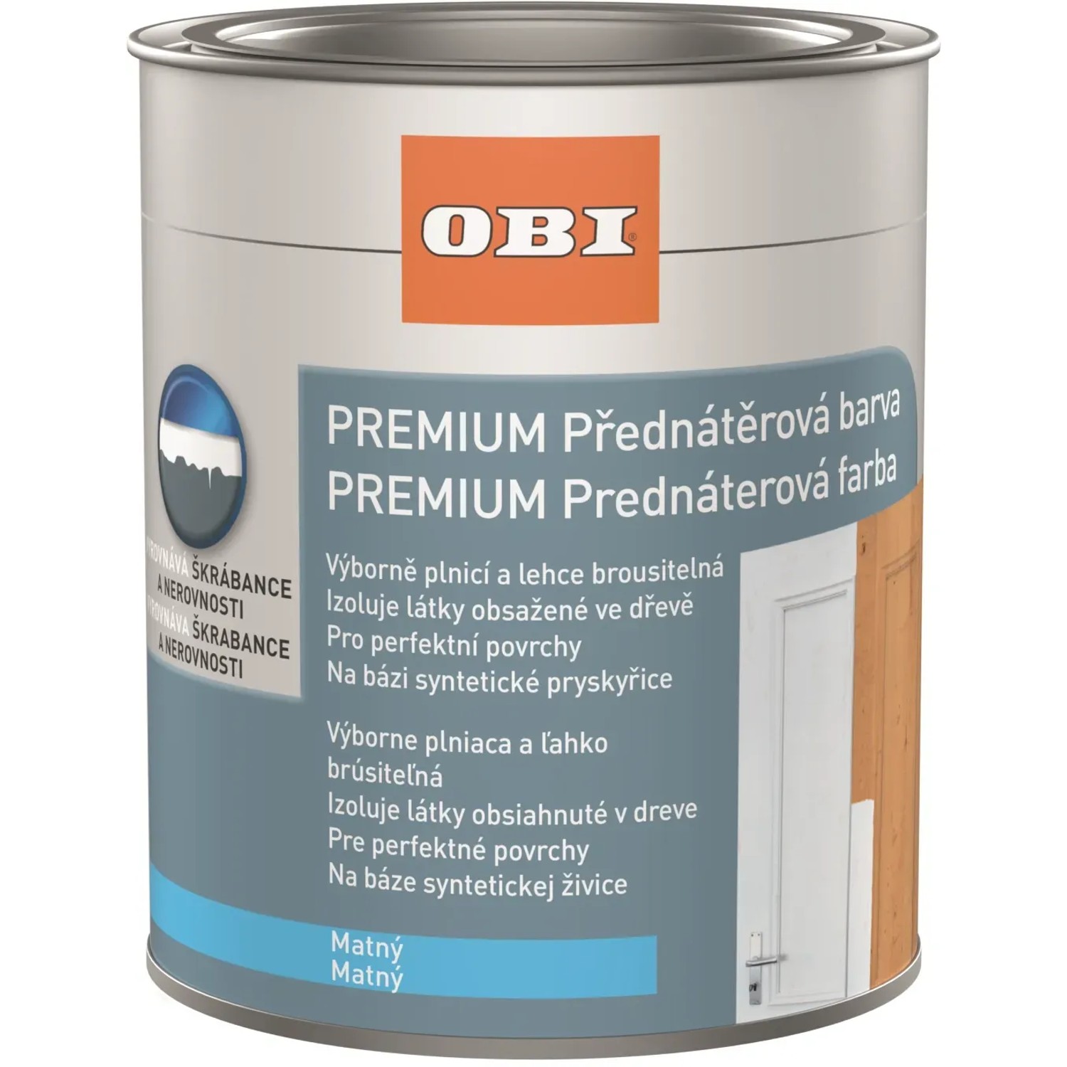 E-shop OBI PREMIUM Prednáterová farba biela 375 ml
