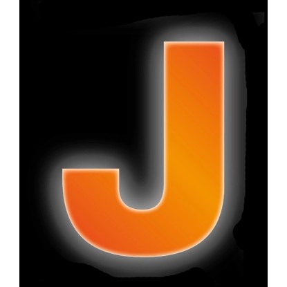 Conacord Reflexné domové písmeno J, oranžové, 8 cm