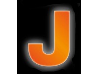 Conacord Reflexné domové písmeno J, oranžové, 8 cm