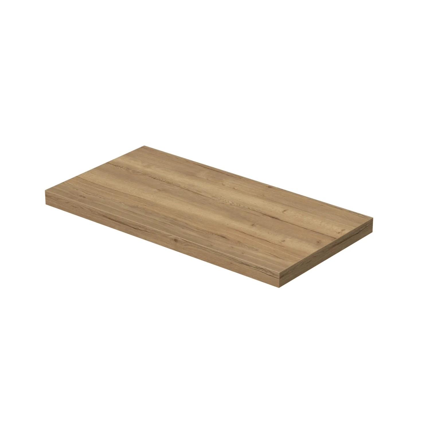 E-shop INTEDOOR Umývadlová doska BEE bez výrezu, š. 100 cm, dub Halifax