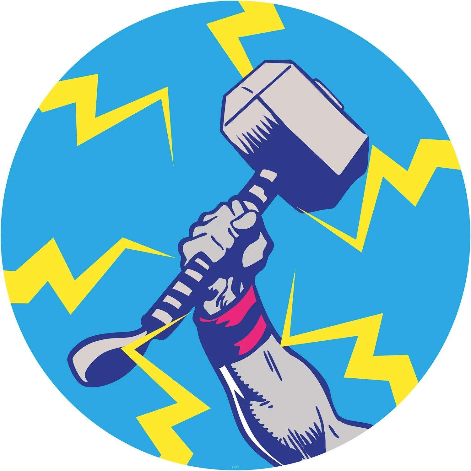 E-shop Komar Samolepiaca vliesová fototapeta Dot Avengers Thors Hammer Pop Art pr.125cm