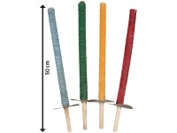 Happy People Vosková pochodeň mix farieb, 4 ks, 50 cm